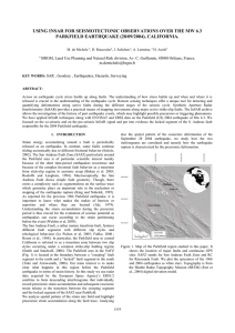 USING INSAR FOR SEISMOTECTONIC OBSERVATIONS OVER THE MW 6.3