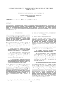 RESEARCH ON HIGH-CUT SLOPE INFORMATION MODEL OF THE THREE GORGES AREA