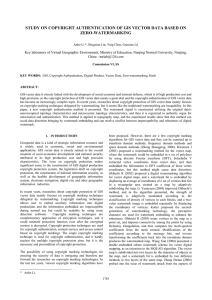 STUDY ON COPYRIGHT AUTHENTICATION OF GIS VECTOR DATA BASED ON ZERO-WATERMARKING