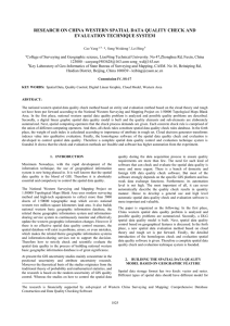 RESEARCH ON CHINA WESTERN SPATIAL DATA QUALITY CHECK AND