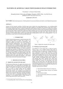 MATCHING OF ARTIFICIAL TARGET POINTS BASED ON SPACE INTERSECTION