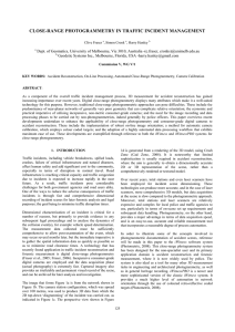 CLOSE-RANGE PHOTOGRAMMETRY IN TRAFFIC INCIDENT MANAGEMENT