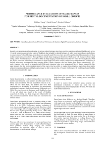 PERFORMANCE EVALUATIONS OF MACRO LENSES FOR DIGITAL DOCUMENTATION OF SMALL OBJECTS