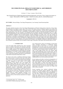 MULTIDISCIPLINAR APROACH TO HISTORICAL ARCH BRIDGES DOCUMENTATION