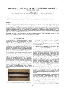 MEASUREMENT AND 3D MODELLING OF AN ANCIENT MEASURING DEVICE: