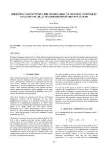 IMPROVING AND EXTENDING THE INFORMATION ON PRINCIPAL COMPONENT