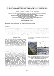 MONITORING LANDSLIDE DISPLACEMENTS DURING A CONTROLLED RAIN