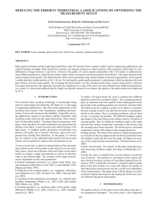 REDUCING THE ERROR IN TERRESTRIAL LASER SCANNING BY OPTIMIZING THE