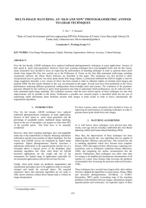 MULTI-IMAGE MATCHING: AN “OLD AND NEW” PHOTOGRAMMETRIC ANSWER TO LIDAR TECHNIQUES