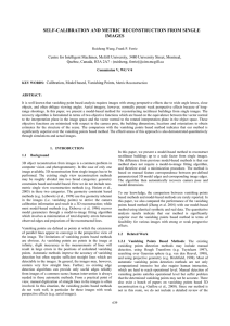 SELF-CALIBRATION AND METRIC RECONSTRUCTION FROM SINGLE IMAGES