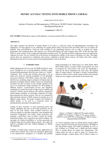 METRIC ACCURAC TESTING WITH MOBILE PHONE CAMERAS