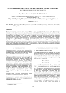 DEVELOPMENT OF POSITIONING INFORMATION REALIZED DIGITAL CLOSE- RANGE PHOTOGRAMMETRIC SYSTEM