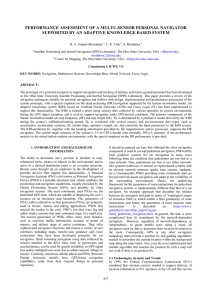 PERFORMANCE ASSESSMENT OF A MULTU-SENSOR PERSONAL NAVIGATOR