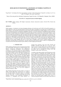 RESEARCH ON POSITIONING AND POSING OF MOBILE MAPPING IN METROPOLIS