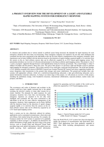 A PROJECT OVERVIEW FOR THE DEVELOPMENT OF A LIGHT AND... RAPID MAPPING SYSTEM FOR EMERGENCY RESPONSE