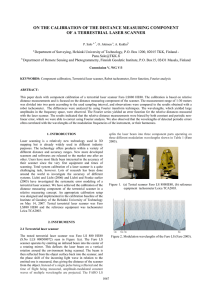 ON THE CALIBRATION OF THE DISTANCE MEASURING COMPONENT