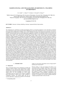 RAISING SPATIAL AND VISUALIZATION AWARENESS IN A TEACHING ENVIRONMENT