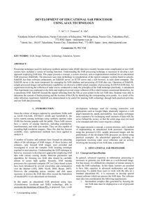 DEVELOPMENT OF EDUCATIONAL SAR PROCESSOR USING AJAX TECHNOLOGY