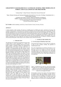 LIDAR POINT CLOUD BASED FULLY AUTOMATIC 3D SINGL TREE MODELLING... FOREST AND EVALUATIONS OF THE PROCEDURE