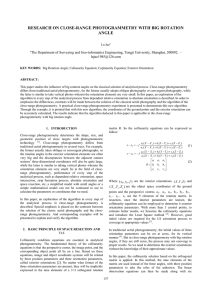 RESEARCH ON CLOSE-RANGE PHOTOGRAMMETRY WITH BIG ROTATION ANGLE