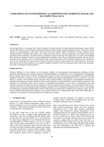 COMPARISON OF PANSHARPENING ALGORITHMS FOR COMBINING RADAR AND MULTISPECTRAL DATA