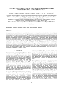 PRIMARY VALIDATION OF THE SYNTEM AEROSOL RETRIEVAL MODEL