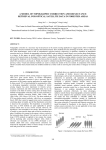 A MODEL OF TOPOGRAPHIC CORRECTION AND REFLECTANCE