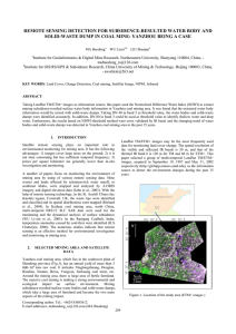 REMOTE SENSING DETECTION FOR SUBSIDENCE-RESULTED WATER BODY AND