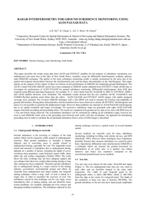 RADAR INTERFEROMETRY FOR GROUND SUBSIDENCE MONITORING USING ALOS PALSAR DATA