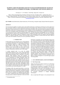 MAPPING GROUND DEFORMATION BY RADAR INTERFEROMETRY BASED ON