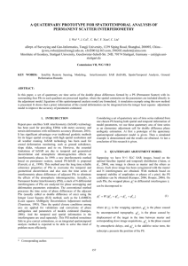 A QUATERNARY PROTOTYPE FOR SPATIOTEMPORAL ANALYSIS OF PERMANENT SCATTER INTERFEROMETRY