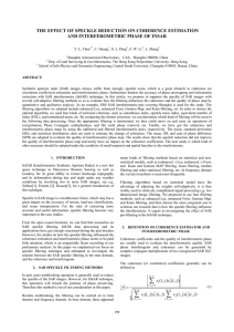 THE EFFECT OF SPECKLE REDUCTION ON COHERENCE ESTIMATION