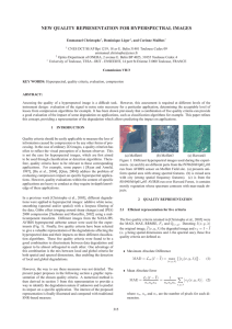 NEW QUALITY REPRESENTATION FOR HYPERSPECTRAL IMAGES