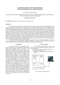 ACQUIRING REFLECTION COEFFICIENTS USING HYPERSPECTRAL VIDEO IMAGERY