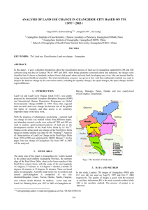 ANALYSIS OF LAND USE CHANGE IN GUANGZHOU CITY BASED ON... 1997