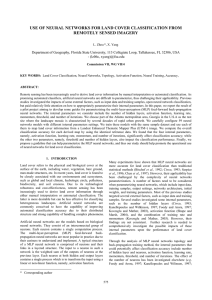 USE OF NEURAL NETWORKS FOR LAND COVER CLASSIFICATION FROM