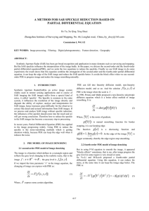 A METHOD FOR SAR SPECKLE REDUCTION BASED ON PARTIAL DIFFERENTIAL EQUATION