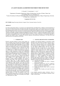 AN AGENT-BASED ALGORITHM FOR FOREST FIRE DETECTION