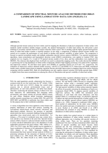 A COMPARISON OF SPECTRAL MIXTURE ANALYSIS METHODS FOR URBAN