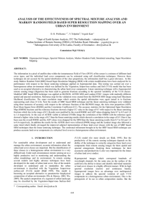 ANALYSIS OF THE EFFECTIVENESS OF SPECTRAL MIXTURE ANALYSIS AND