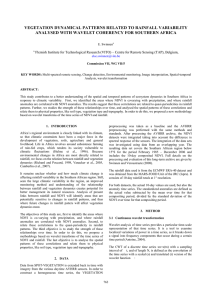 VEGETATION DYNAMICAL PATTERNS RELATED TO RAINFALL VARIABILITY