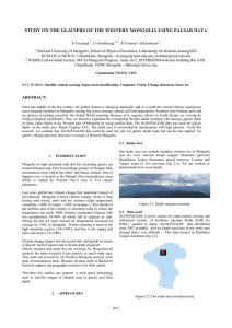STUDY ON THE GLACIERS OF THE WESTERN MONGOLIA USING PALSAR...