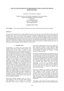 USE OF LINE SEGMENTS IN HIGH RESOLUTION SATELLITE IMAGE REGISTRATION