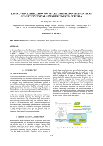 LAND COVER CLASSIFICATION FOR FUTURE-ORIENTED DEVELOPMENT PLAN