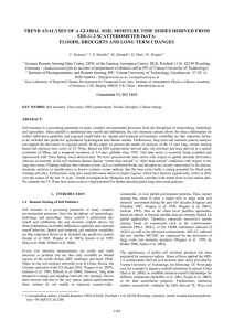 TREND ANALYSES OF A GLOBAL SOIL MOISTURE TIME SERIES DERIVED... ERS-1/-2 SCATTEROMETER DATA: FLOODS, DROUGHTS AND LONG TERM CHANGES