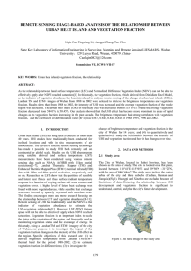 REMOTE SENSING IMAGE-BASED ANALYSIS OF THE RELATIONSHIP BETWEEN