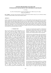 CHANGE MECHANISM ANALYSIS AND INTEGRATION CHANGE DETECTION METHOD ON SAR IMAGES