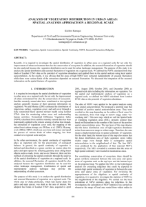 ANALYSIS OF VEGETATION DISTRIBUTION IN URBAN AREAS: