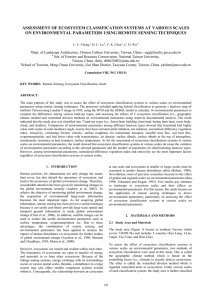 ASSESSMENT OF ECOSYSTEM CLASSIFICATION SYSTEMS AT VARIOUS SCALES