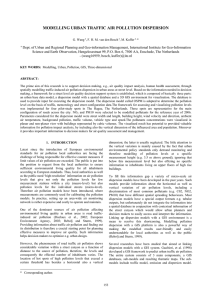 MODELLING URBAN TRAFFIC AIR POLLUTION DISPERSION